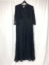 Kiyonna Dress 2X Black Lace Maxi Screen Siren Style Gown Formal Party Gala Lined