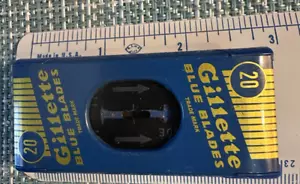 Gillette Blue Blades VINT Ricarica Rasoio 20 Dispenser CON QUANTITÀ SCONOSCIUTA RIMASTA - Foto 1 di 5