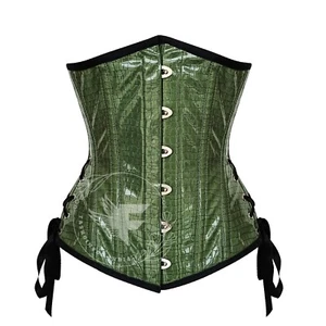 Corsé verde moldeador de cintura con textura de piel de cocodrilo - Imagen 1 de 9