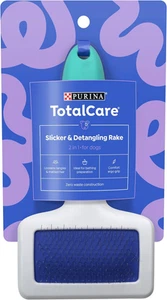 PURINA Total Care Slicker & Detangling Rake 2 in 1 for Dogs - Picture 1 of 12