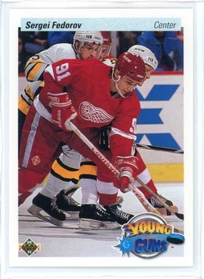 1990-91 Upper Deck Hockey Young Guns #525 Sergei Fedorov Rookie Card RC NM-MT - Image 1 of 2