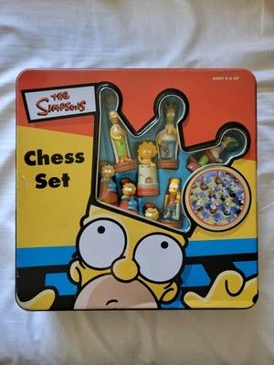 The Simpsons 2000 3D Chess Set Tin Box Cardinal Games - Image 1 of 4