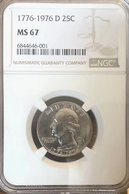 1776-1976 D 25C Bicentennial Drummer Boy Quarter NGC MS67 - Image 1 of 4