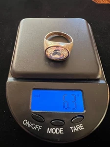 Vintage Sterling Silver Clear Quartz Cut Ring Size 8.25 - Picture 1 of 10