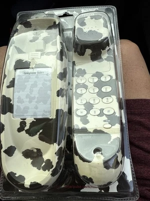 Nick & Nora Home Cowhide Design Trim Line Phone - Image 1 of 2