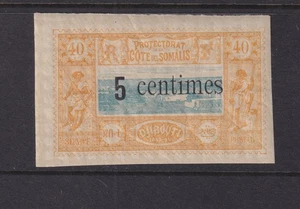 FRENCH SOMALI COAST, DJIBOUTI, 1902 5c. on 40c. Blue & Yellow, lhm. - Picture 1 of 1
