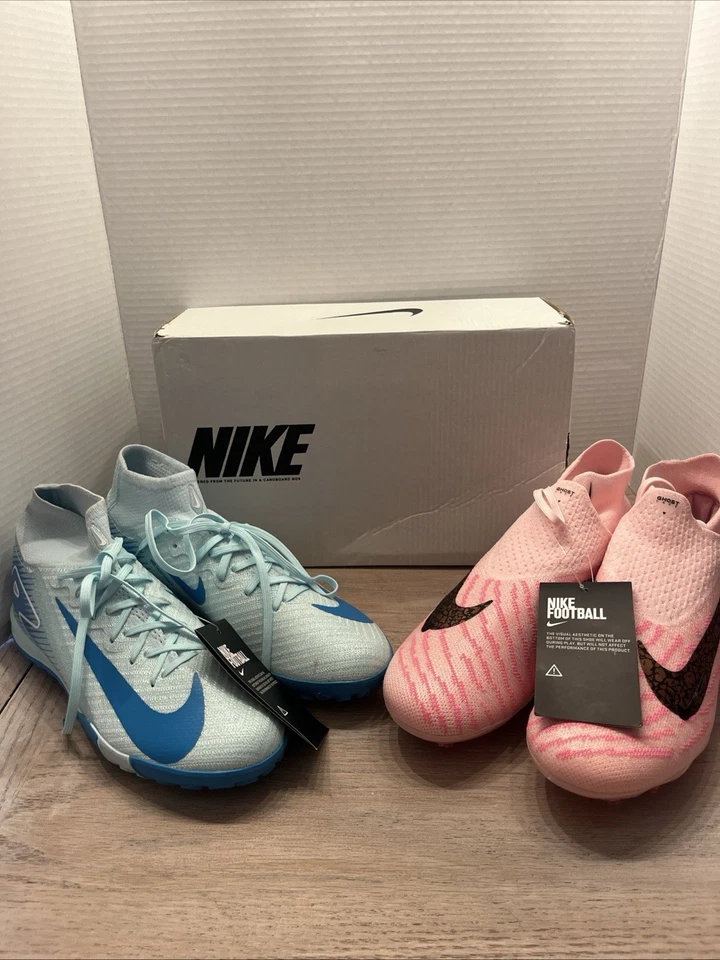 Nike Phantom GX Pink Pack Elite Mercurial Superfly Glacier Blue Soccer Cleats - Image 1 of 4