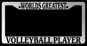 Chrom Kennzeichenrahmen "Worlds Greatest Volleyball Player" Autozubehör - Bild 1 von 1