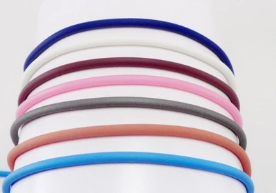 Collana cordino di gomma 3 mm scegli lunghezza e colore argento sterling VENDITORE USA - Immagine 1 di 2