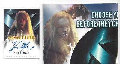 Tarjeta autógrafa X-Men The Movie Tyler Mane Sabretooth + PÓSTER PROMOCIONAL Topps 2000 Foto 1 de 4