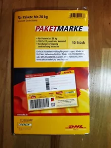 10x DHL Paketmarke bis 20 kg NEU - Wert 189,90 € - Bild 1 von 1