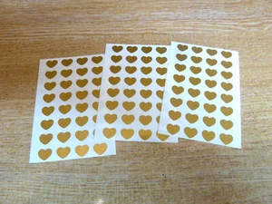 96 Small 10x8mm Heart Stickers, Self-Adhesive Coloured Hearts, Labels for Craft - Picture 1 of 19