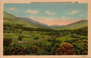 GREEN MOUNTAIN VALLEY Manchester, Vermont VT linen unused Postcard - Picture 1 of 2