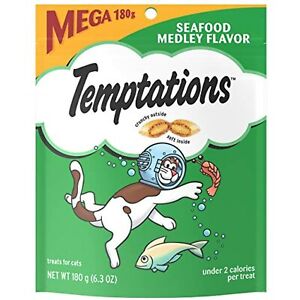 Temptations Classic Crunchy and Soft Cat Treats Seafood Medley Flavor