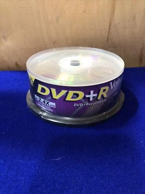 NEW SEALED Pack of 25 Verbatim DVD-R 4.7 GB 120 Min 1X-2.4X Speed - Image 1 of 4