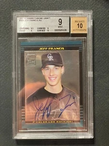 2002 Bowman Chrome Draft Picks & Prospects Jeff Francis 169 Rookie Auto BGS 9 10 - Picture 1 of 2