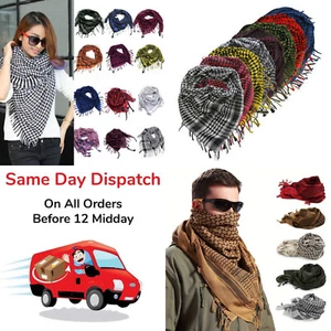Arab Palestine Shemagh KeffIyeh Scarf Neck Wrap Shawl Arafat Unisex Desert Dubai - Picture 1 of 69