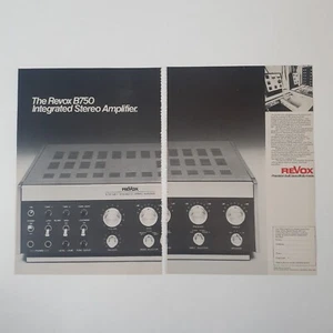 Revox B750 Integrated Stereo Amplifier 2-Page Advertisement Advertising Ad UK F - Bild 1 von 3