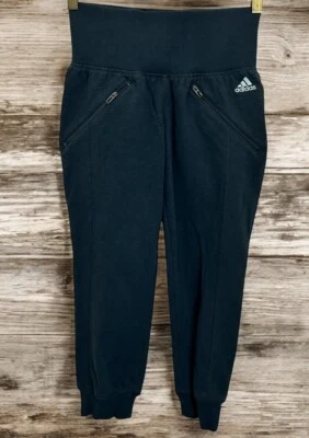 Para mujeres Adidas Negro Cintura Alta Corto Joggers Talla XS Ropa de Salón Bolsillos Gruesos Foto 1 de 4