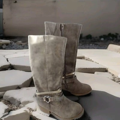 BOTAS ALTAS NIÑA JELLYPOP KAMMY TALLA 2M, NUEVAS SIN CAJA, COLOR - PIEDRA Foto 1 de 4