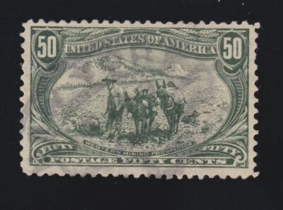 US 291 50c Trans-Mississippi Used XF Gem SCV $210 - Image 1 of 2