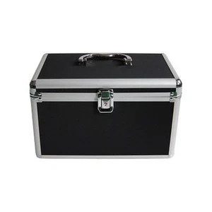 Media Range schwarz Aluminium DJ Flight Tragetasche für 200 Discs - Bild 1 von 2