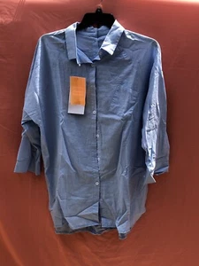 Cotton/Linen 3Xl Button Down Long Sleeve Classic fashion Design New W/Tag Women - Picture 1 of 10