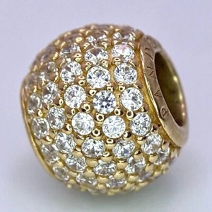 NEW❗️PANDORA 14K YELLOW GOLD CZ "PAVE LIGHTS" CHARM 750819CZ - Picture 1 of 6