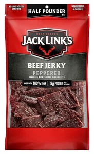 Jack Link's Beef Jerky, Peppered, 1/2 Pounder Bag - Flavorful Meat Snack, 9g of  - Picture 1 of 13