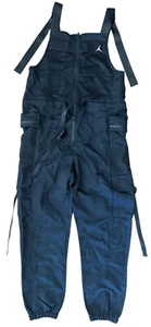 Nike Air Jordan Jumpsuit Womens Small Black Utility Flight Overalls Y2K Gorpcore - Picture 1 of 10