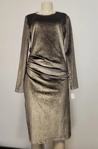 RACHEL ROY WOMEN'S SPARKLE  VELVET LONG SLEEVE  VERY STRETCH DRESS SIZE L #886 - Picture 1 of 11