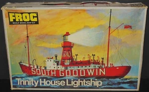 Frog: Trinity House Lightship F138 South Goodwin Vintage Ship 1964 Model Kit - Picture 1 of 7