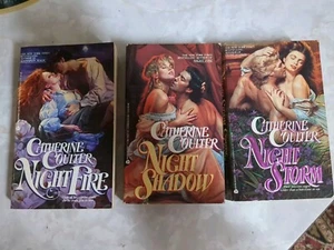 3x Catherine Coulter Night trilogy - Fire, Shadow, Storm, Original covers pb E72 - Picture 1 of 8