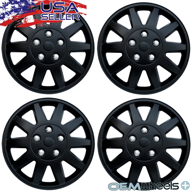4 New Black 15" Hubcaps Fits Toyota Trd Sport Steel Wheel Covers Set Hubcaps - Изображение 1 из 4