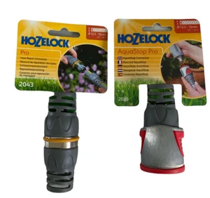 Conector de reparación de manguera metálica Hozelock 2043 Pro con Hozelock 2035 AquaStop Pro - Imagen 1 de 5