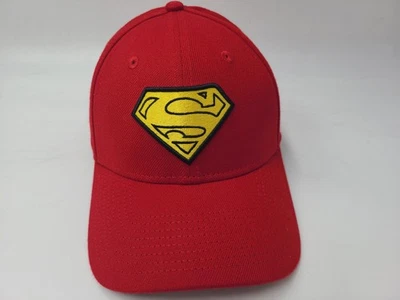 Superman DC Comics New Era 39Thirty Flex Fitted M-L Hat Cap Superhero Men Red - Image 1 of 4