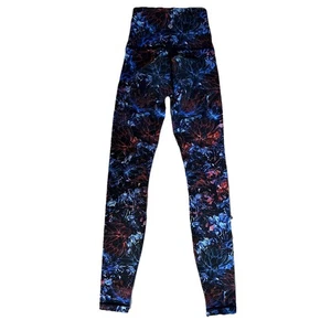 "Legging Lululemon Wunder Train tiro alto ajustado completo en Luon 28"" flor de neón 2" - Imagen 1 de 5