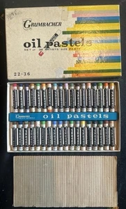 Vintage Grumbacher (New York) NOS Brilliant Color Artist Oil Pastels, Set of 36 - Picture 1 of 7