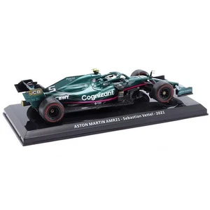1:24 Aston Martin AMR21 Sebastian Vettel 2021 F1 Hachet Diecast WRINKLED BLISTER - Picture 1 of 3