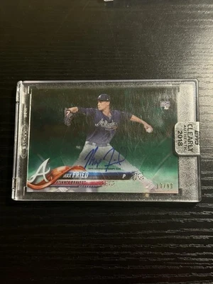 2018 Topps Clearly Authentic Autographs Max Fried Rookie Auto Green /99 - Image 1 of 2