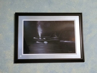 Robert Wyland Orca Evening Whale Sea Signed Limited Edition Print Vintage - Image 1 of 4