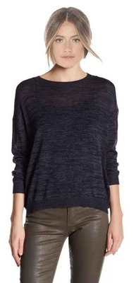 Nuevo con etiquetas SUÉTER DOLMAN JASPEADO de algodón mediano para mujer INHABIT en esquisto precio de venta sugerido por el fabricante: $209 Foto 1 de 2