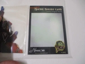 NOSTALGICARDS MORE MORBIDE MONSTER CARDS LIMITED ORIGINAL SKETCH CARD - Bild 1 von 2