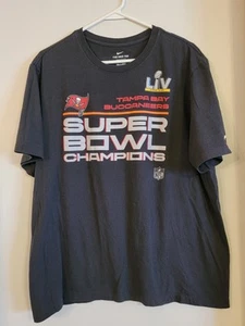 Tampa Bay Buccaneers Tee Shirt Mens XL Black Short Sleeve Nike Super Bowl Champ - Picture 1 of 3