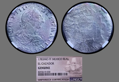1783MO FF Mexico 1 Real El Cazador Shipwreck NGC Graded AMAZING DETAILS #030 - Image 1 of 3