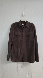 Vintage J.Crew Men Corduroy Button Up Shirt Size M Brown Long Sleeve NWT - Picture 1 of 12