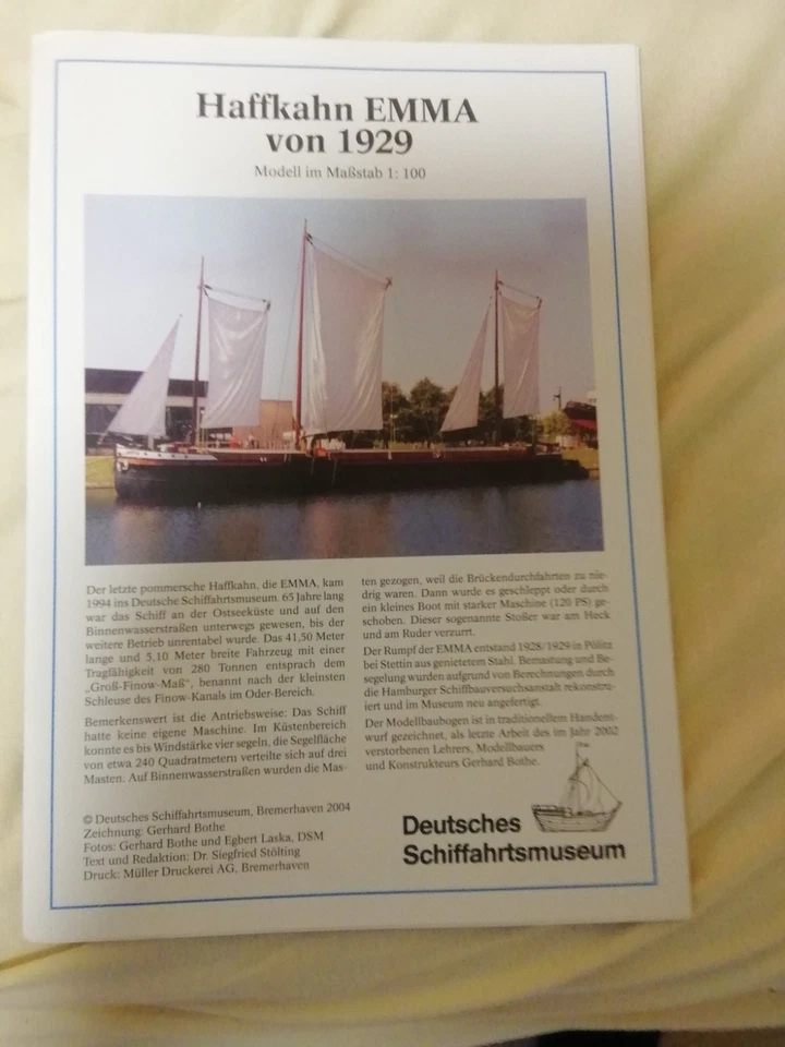 Haffkahn EMMA von 1929 vom deutschen Schifffahrtsmuseum - Bild 1 von 1