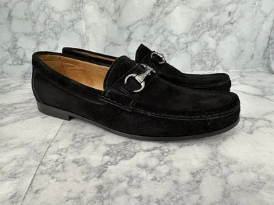 Peter Millar Black Suede Slip-On Loafers sz 10 M Horsebit Slide On Classic - Image 1 of 4