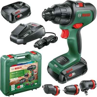 Bosch Trapano a Batteria Advancedimpact 18 18V-20, 2x Batteria, 3 Saggi Nuovo - Immagine 1 di 4