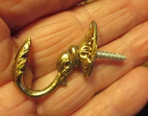 Crochet d'Ancien Tire Bouchon Décapsuleur Clé Laiton Décoration Bistrot Cuisine - Picture 1 of 1